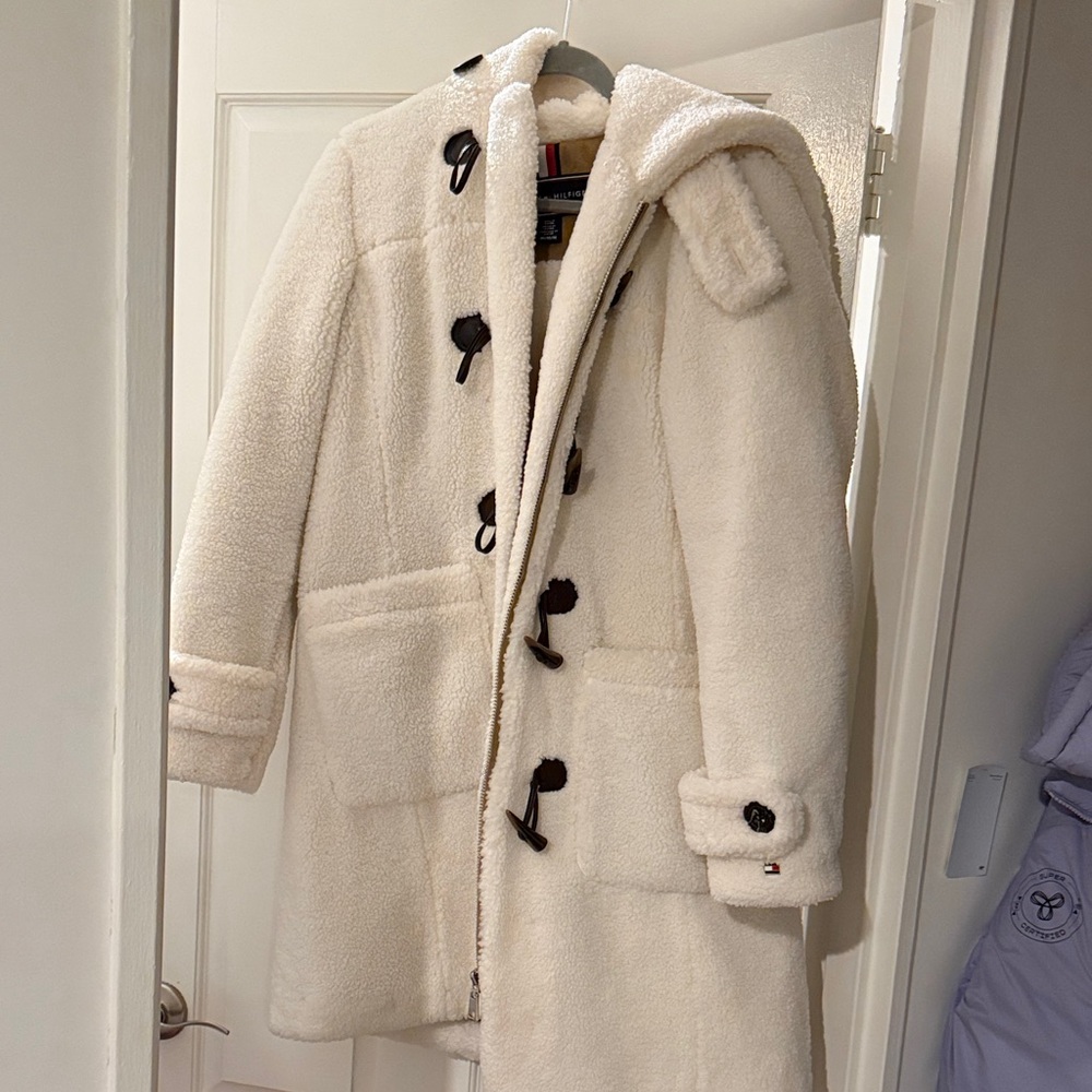 Tommy Hilfiger Cream Toggle Coat